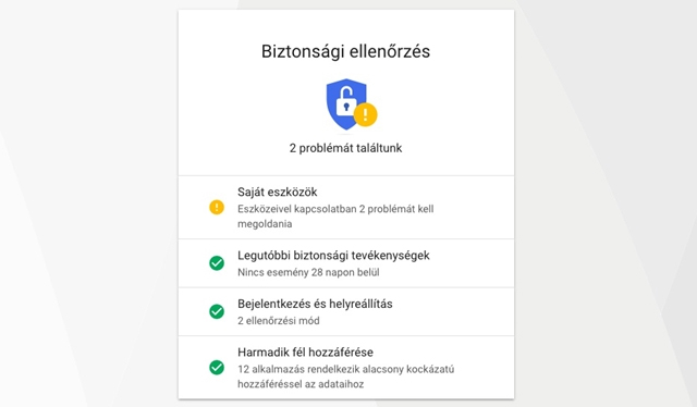 Google biztonsági beállítások